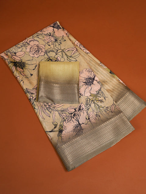 Mesmerizing Mehendi Green Dola Silk Saree with Zari Border ClothsVilla Main image