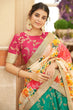 Load image into Gallery viewer, Green-White Thread Sequins With Embroidery Work Lehenga Choli With Dupatta Clothsvilla