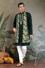 Traditional Green Kurta with Dupatta for Mens Wear Clothsvilla