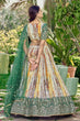 Load image into Gallery viewer, Green Chinon Zari Sequins Embroidered Work Lehenga Choli Clothsvilla