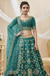 Load image into Gallery viewer, Green Color Art Silk Sequins with Zari Heavy Embroidered Lehenga Choli with Dupatta Clothsvilla