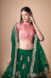 Load image into Gallery viewer, Green Exquisite Embroidered Lehenga Choli Designs Timeless Elegance and Artistry Clothsvilla
