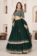Load image into Gallery viewer, Green Georgette Zari Embroidered Work Lehenga Choli Clothsvilla