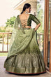Load image into Gallery viewer, Green Sequins Embroidery Work Wedding Wear Lehenga Choli Clothsvilla