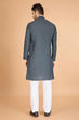 Load image into Gallery viewer, Designer Grey Sequence Embroidered Gents Kurta Clothsvilla