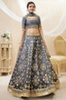 Load image into Gallery viewer, Grey Radiant Elegance Heavy Embroidered Wedding Wear Lehenga Choli Clothsvilla