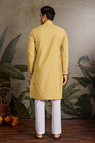 Haldi Special Outfit Mirror Work Mens Kurta Set Clothsvilla