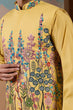 Load image into Gallery viewer, Haldi Ceremony Yellow Embroidered Koti Kurta Set for Mens Clothsvilla