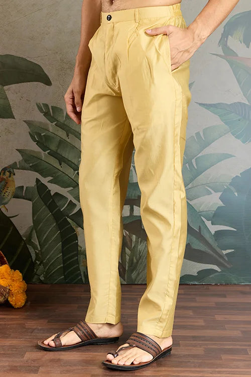 Haldi Special Yellow Kurta Pajama with Open Jacket for Men Clothsvilla