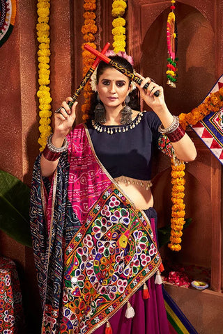 Traditional Mirror Work Chaniya Choli for Navratri Night Clothsvilla