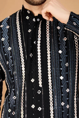 Exclusive Full Heavy Embroidered Wedding Special Mens Kurta Clothsvilla