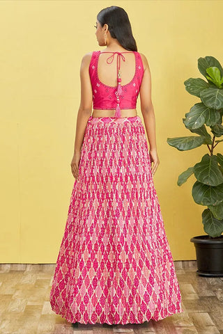 Hot Pink Designer Soft Net Lehenga Choli with Dupatta Clothsvilla