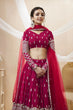 Load image into Gallery viewer, Hot Pink Embroidered Bridal Lehenga Choli in Georgette Clothsvilla