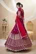 Load image into Gallery viewer, Hot Pink Embroidered Bridal Lehenga Choli in Georgette Clothsvilla