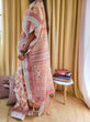 Load image into Gallery viewer, Ivory Linen Saree with Geometric Tribal Prints &amp; Tassel Accents LINEN