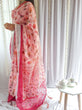 Load image into Gallery viewer, Blush Pink Handwoven Linen Saree with Vibrant Autumn Motifs &amp; Tassel Detailing LINEN