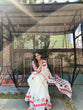 Load image into Gallery viewer, White Pure Cotton Linen Saree with Multicolor Checkered Design, Blouse, and Tassel Detailing LINEN