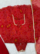 Load image into Gallery viewer, Red Elegant Designer Chiffon Bandhej Anarkali Gown Set with Dupatta &amp; Pant – Fully Stitched Ready-to-Wear