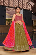 Load image into Gallery viewer, Indian Collection For Bridal Wear Lehenga Choli With Dupatta  Olive-Pink Colour Clothsvilla