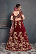 Load image into Gallery viewer, Indian Wear Embroidery Lehenga Choli In Marron Color Clothsvilla