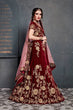 Load image into Gallery viewer, Indian Wear Embroidery Lehenga Choli In Marron Color Clothsvilla