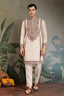 Classic Ivory Embroidered Kurta Pajama for Men Clothsvilla