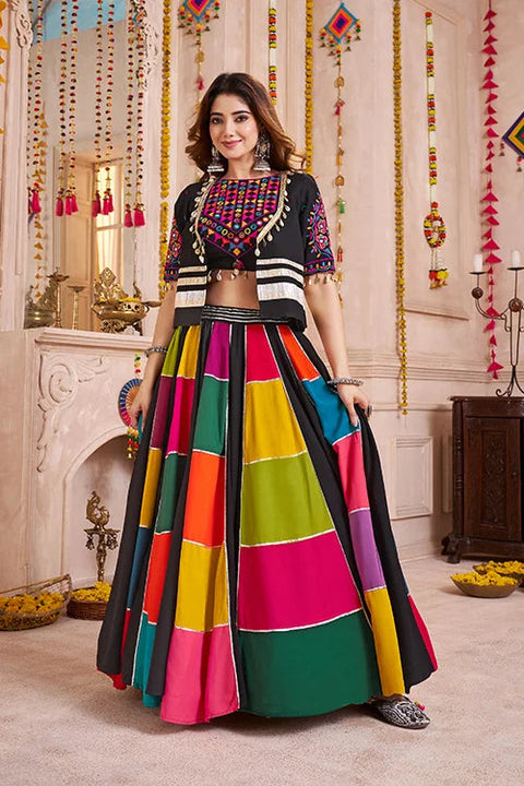 Jacket Style Designer Multi Color Chaniya Choli for Navratri Clothsvilla Main image