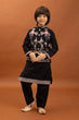 Load image into Gallery viewer, Royal Black Color Koti Kurta Pajama for Little Boys Clothsvilla