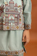 Load image into Gallery viewer, Wedding Sky Blue Koti Kurta Set for Kids 6-12 Yrs Clothsvilla