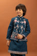 Load image into Gallery viewer, Bottle Green Kids Kurta Pajama with Koti Set Clothsvilla