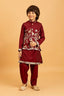Kids Wedding Special Maroon Koti Kurta Set Outfit Clothsvilla