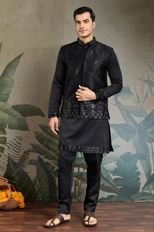 Ethnic Wear Trending Kurta Koti with Pajama for Men Clothsvilla