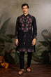 Load image into Gallery viewer, Black Mirror Work with Embroidered Kurta Set for Men Clothsvilla
