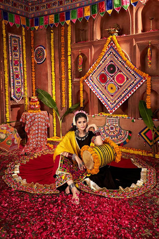 Traditional Navratri Mirror Chaniya Choli for Women Clothsvilla