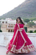 Load image into Gallery viewer, Sparkling Sequin Pink Lehenga: Faux Georgette with Heavy Embroidery ClothsVilla