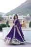 Sparkling Sequin Purple Lehenga: Faux Georgette with Heavy Embroidery ClothsVilla