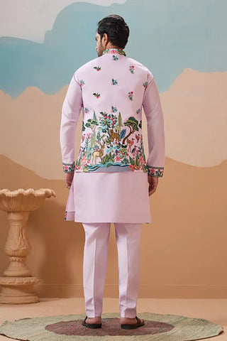 Vantara Design Luxury Lavender Mens Wear Koti Kurta Clothsvilla