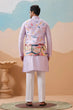 Load image into Gallery viewer, Lavender Wedding Carnival Koti Kurta Set for Mens Clothsvilla