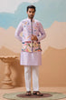 Load image into Gallery viewer, Lavender Wedding Carnival Koti Kurta Set for Mens Clothsvilla