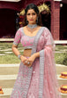 Load image into Gallery viewer, Light Purple Embroidered Organza Semi Stitched Lehenga ClothsVilla