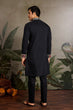 Load image into Gallery viewer, Designer Black Embroidered Mens Kurta for Wedding Clothsvilla