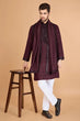 Load image into Gallery viewer, Maroon Designer Kurta for Men - Festive &amp; Wedding Clothsvilla
