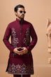 Load image into Gallery viewer, Maroon Color Traditional Special Koti Kurta Set for Men's Wear Clothsvilla
