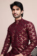 Load image into Gallery viewer, Stylish Maroon Silk Kurta for Special Occasions Clothsvilla