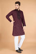 Load image into Gallery viewer, Maroon Designer Kurta for Men - Festive &amp; Wedding Clothsvilla