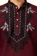 Load image into Gallery viewer, Vibrant Maroon Festive Kurta with Dupatta Set for Groom's Tribe Clothsvilla
