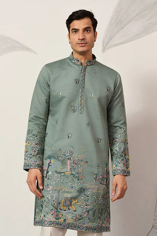 Stylish Pista Mens Wear Kurta for Wedding Occasions Clothsvilla