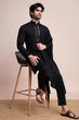 Load image into Gallery viewer, Black Designer Kurta Set with Mirror Work for Men Clothsvilla