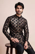 Load image into Gallery viewer, Designer Black Silk Kurta for Men - Festival Ready Wear Clothsvilla