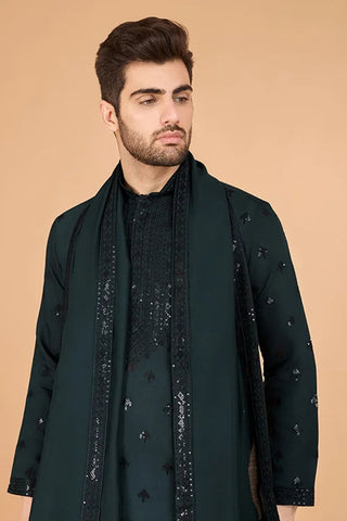 Designer Green Viscose Silk Kurta for Men Online Clothsvilla